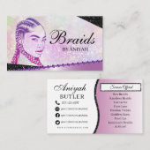 Glitzer Glam Moderner Friseur Salon Visitenkarte (Vorne/Hinten)