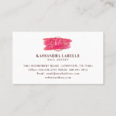 Glitzer Glam Nail Kunstvoll wandern im Val Piora Visitenkarte (Rückseite)