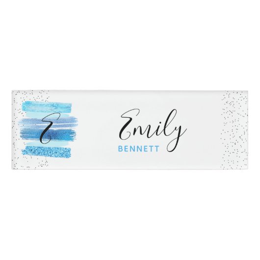 Glitzer Glam Namenschild (Vorderseite)