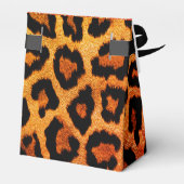 Glitzer Glam Orange Leopard Personalisiert Geschenkschachtel (Rückseite)