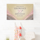 Glitzer Glam Rose Gold Geburtstag Banner (Insitu)