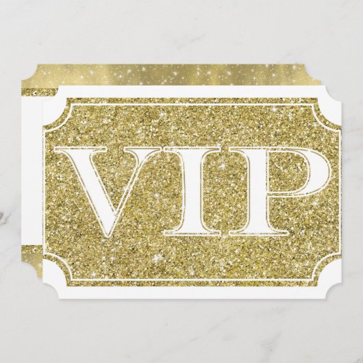 Glitzer Glam VIP Party Event Ticket Einladung (Vorne/Hinten)