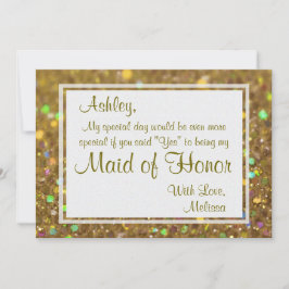 Glitzer Glam wirst du meine Trauzeugin sein Einladung