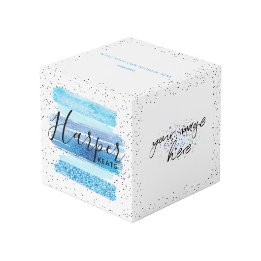 Glitzer Glam Würfel (Vorderseite Schrägansicht)