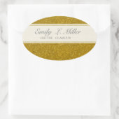 Glitzer Glamour Ovaler Aufkleber (Tasche)