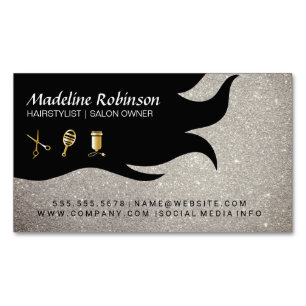 Glitzer   Glamour Stylist Kit   Haar und Schönheit Magnetische Visitenkarte