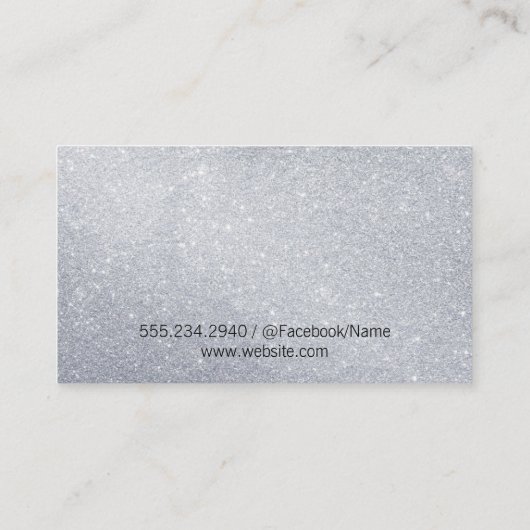 Glitzer Glamour Visitenkarte (Rückseite)