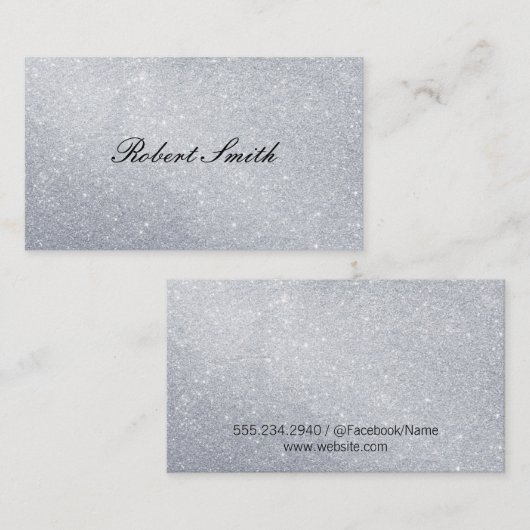 Glitzer Glamour Visitenkarte (Vorne/Hinten)