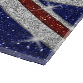 Glitzer-glänzende Schein-Gewerkschafts-Jack-Flagge Schneidebrett (Ecke)