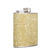 Glitzer-glänzendes Luxusgoldenes Flachmann (Rechts)