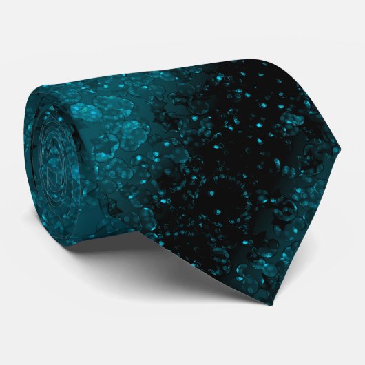 Glitzer glänzt blaue Konfetti-Sequenzen Chri Krawatte (Gerollt)