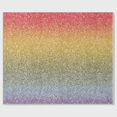 Glitzer Glitz Rainbow Geschenkpapier (Flach)