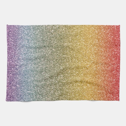 Glitzer Glitz Rainbow Geschirrtuch (Horizontal)