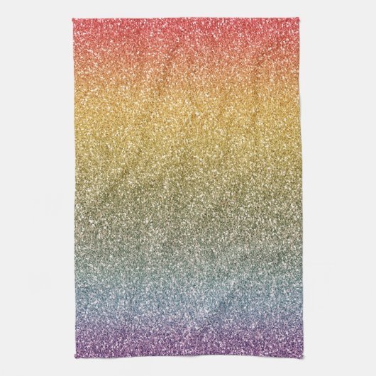 Glitzer Glitz Rainbow Geschirrtuch (Vertikal)