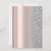 Glitzer Glitzer Dress Rose Gold Sweet 16 Einladung (Rückseite)