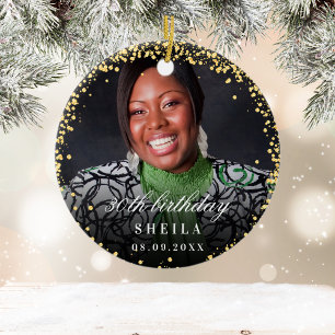 Glitzer Glitzern Foto Keramik Ornament