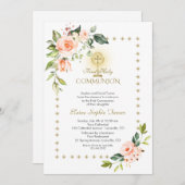 Glitzer Glitzern Korallen Blume Heilige Kommune Einladung (Vorne/Hinten)