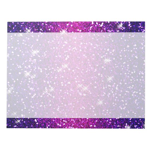 Glitzer Glitzern Lila Rosa Textur Notizblock (Vorderseite)