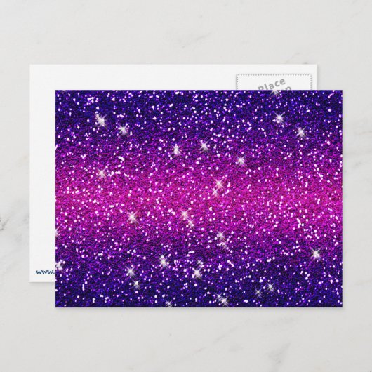 Glitzer Glitzern Lila Rosa Textur Postkarte (Vorne/Hinten)