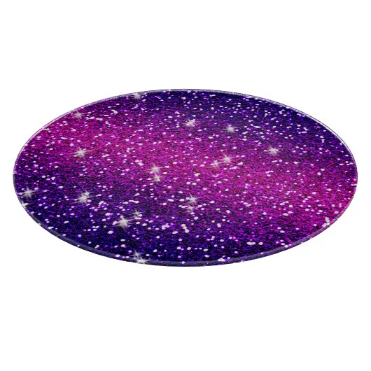 Glitzer Glitzern Lila Rosa Textur Schneidebrett (Ecke)