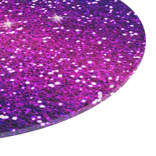 Glitzer Glitzern Lila Rosa Textur Schneidebrett (Ecke)
