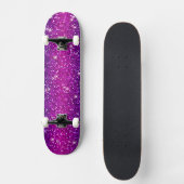 Glitzer Glitzern Lila Rosa Textur Skateboard (Vorderseite)