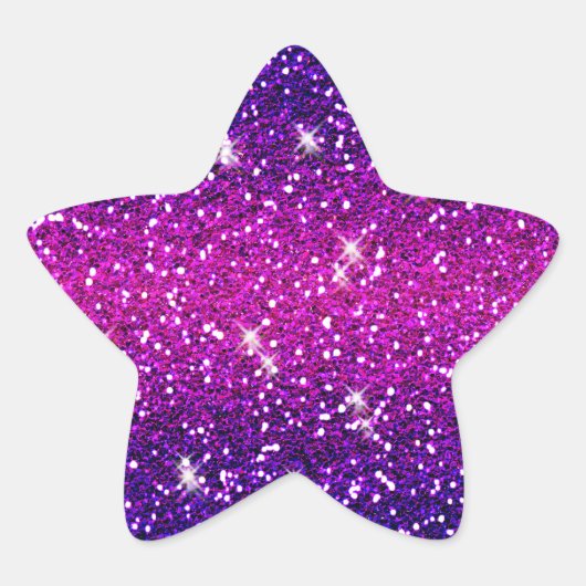 Glitzer Glitzern Lila Rosa Textur Stern-Aufkleber (Vorderseite)