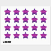 Glitzer Glitzern Lila Rosa Textur Stern-Aufkleber (Blatt)