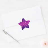 Glitzer Glitzern Lila Rosa Textur Stern-Aufkleber (Umschlag)