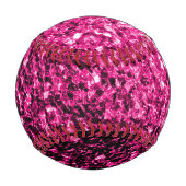Glitzer-Glitzern mit heißen rosa Imitaten Baseball (Vorderseite)
