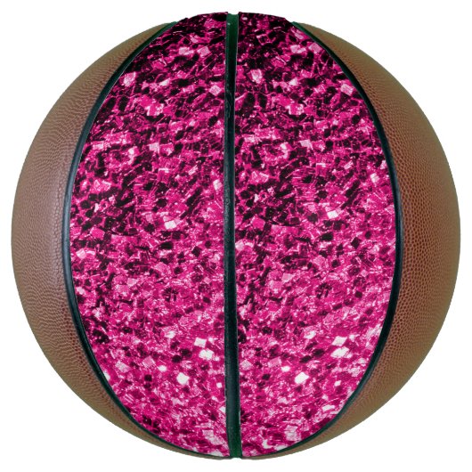 Glitzer-Glitzern mit heißen rosa Imitaten Basketball (Vertikal)