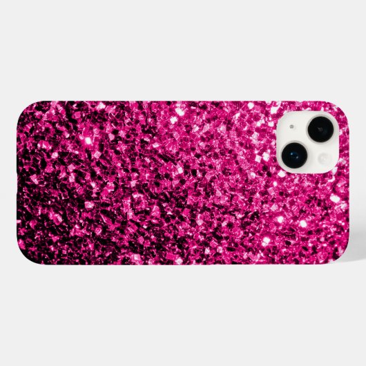 Glitzer-Glitzern mit heißen rosa Imitaten Case-Mate iPhone Hülle (Rückseite (Horizontal))