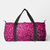 Glitzer-Glitzern mit heißen rosa Imitaten Duffle Bag (Vorderseite)