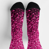 Glitzer-Glitzern mit heißen rosa Imitaten Socken (Oben)
