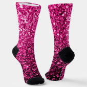 Glitzer-Glitzern mit heißen rosa Imitaten Socken (Gewinkelt)