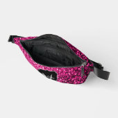 Glitzer-Glitzern mit hellrosa Imitaten Bauchtasche (Offen)