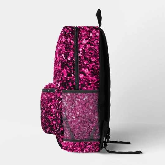 Glitzer-Glitzern mit hellrosa Imitaten Bedruckter Rucksack (Rechts)