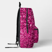 Glitzer-Glitzern mit hellrosa Imitaten Bedruckter Rucksack (Links)