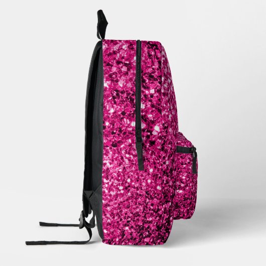 Glitzer-Glitzern mit hellrosa Imitaten Bedruckter Rucksack (Links)