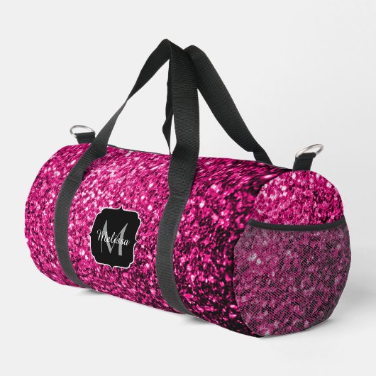 Glitzer-Glitzern mit hellrosa Imitaten Duffle Bag (Rechte Ecke)