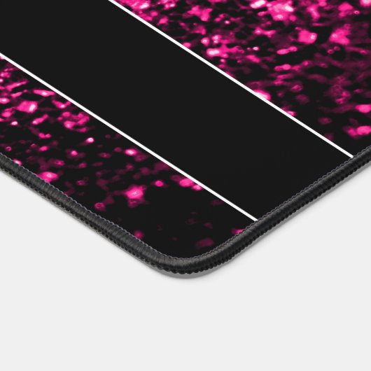Glitzer-Glitzern mit hellrosa Imitaten Schreibtischunterlage (Ecke)