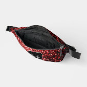 Glitzer-Glitzern mit roten Imitaten Bauchtasche (Offen)