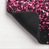 Glitzer Glitzern rosa schwarz glamourös Design Mousepad (Ecke)