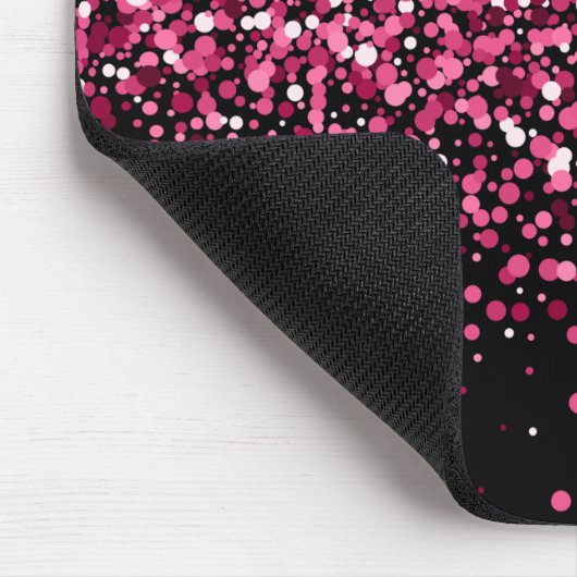 Glitzer Glitzern rosa schwarz glamourös Design Mousepad (Ecke)
