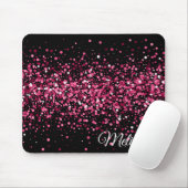 Glitzer Glitzern rosa schwarz glamourös Design Mousepad (Mit Mouse)