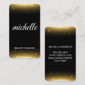 Glitzer Glow Black Visitenkarte (Vorne/Hinten)