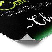 Glitzer Glühen Minimal Einfaches Mimosa Bar Zeiche Poster (Ecke)