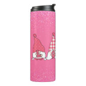 Glitzer Gnome Liebe Thermosbecher (Nach links gedreht)