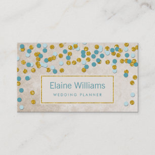 Glitzer gold aquetta confetti modern Business Card Visitenkarte