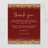 Glitzer Gold Blood Red 21. Danke (Vorderseite)